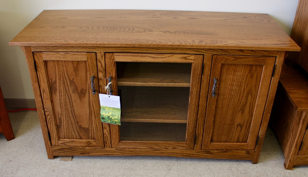 Mission 2 Door Media Center w/Glass Door