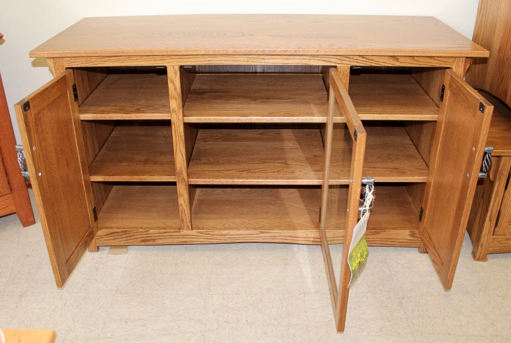 Mission 2 Door Media Center w/Glass Door