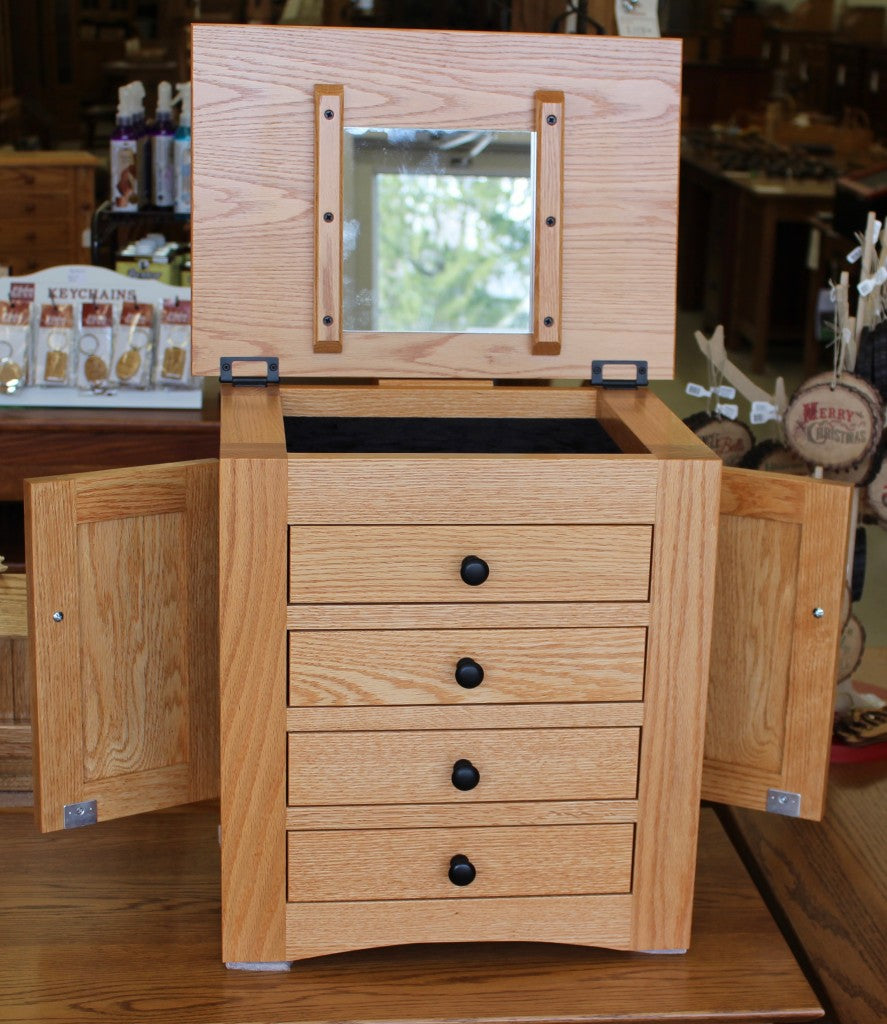Flush Mission Dresser Top Jewelry Armoire