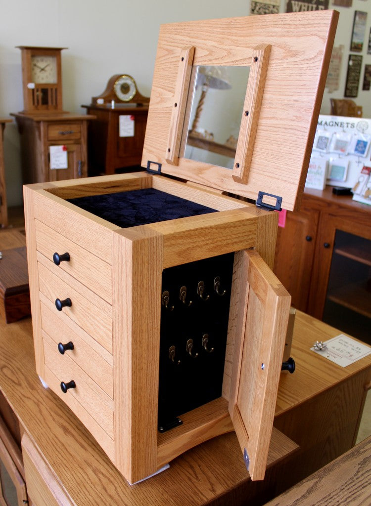 Flush Mission Dresser Top Jewelry Armoire