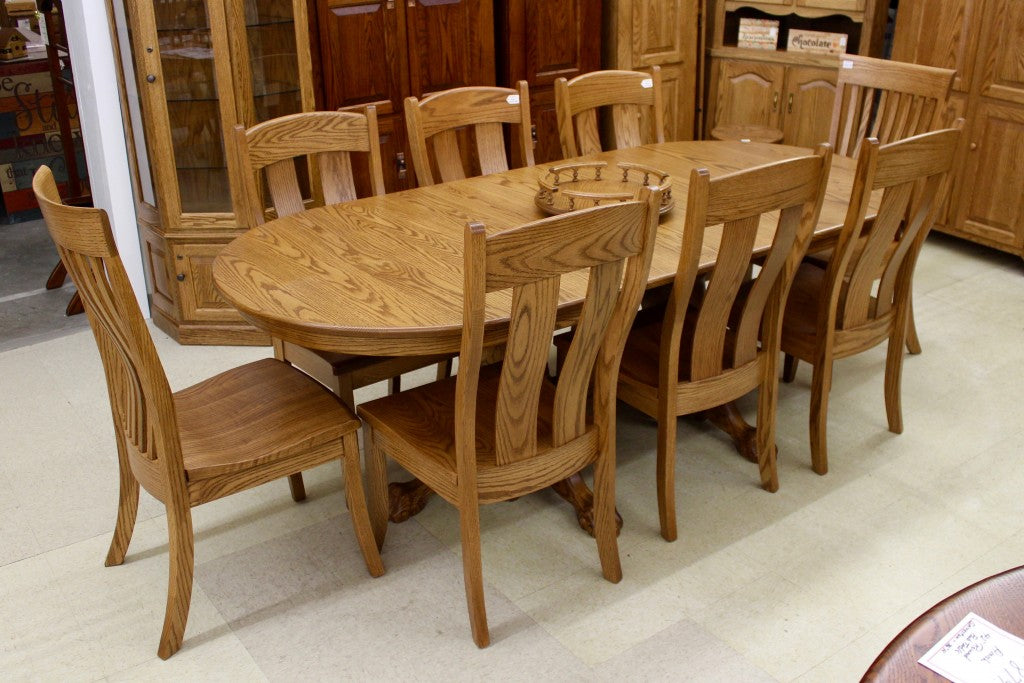 Double Pedestal Table with Claw Feet
