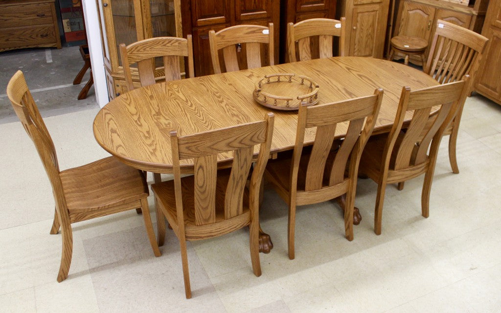 Double Pedestal Table with Claw Feet