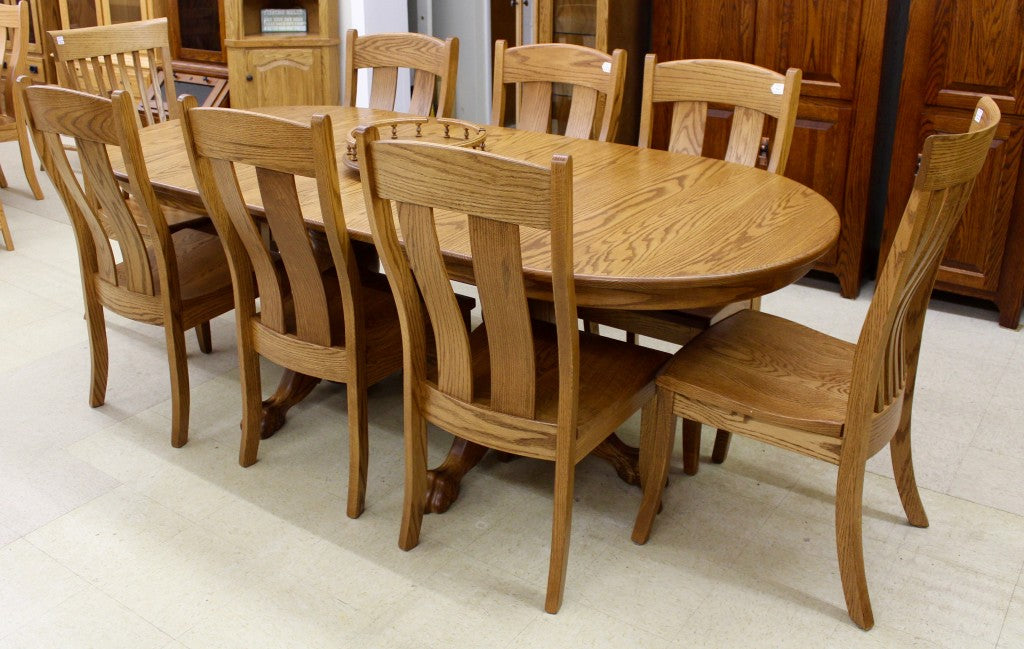 Double Pedestal Table with Claw Feet