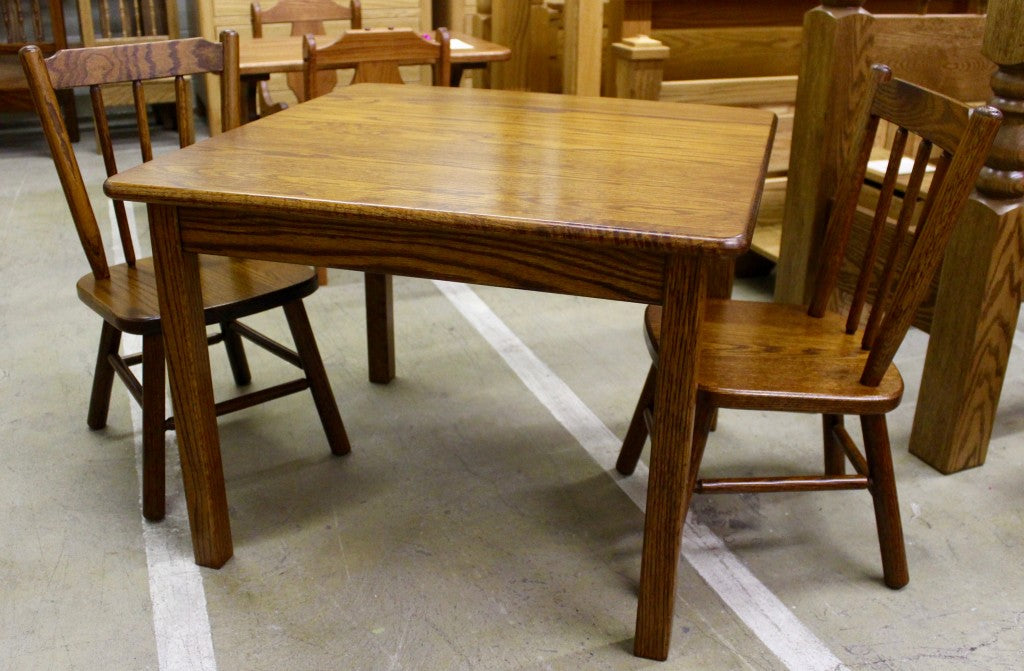 Square Child’s Table with Two Chairs
