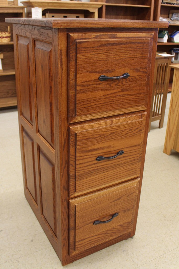 3 Drawer Raised Panel File Cabinet