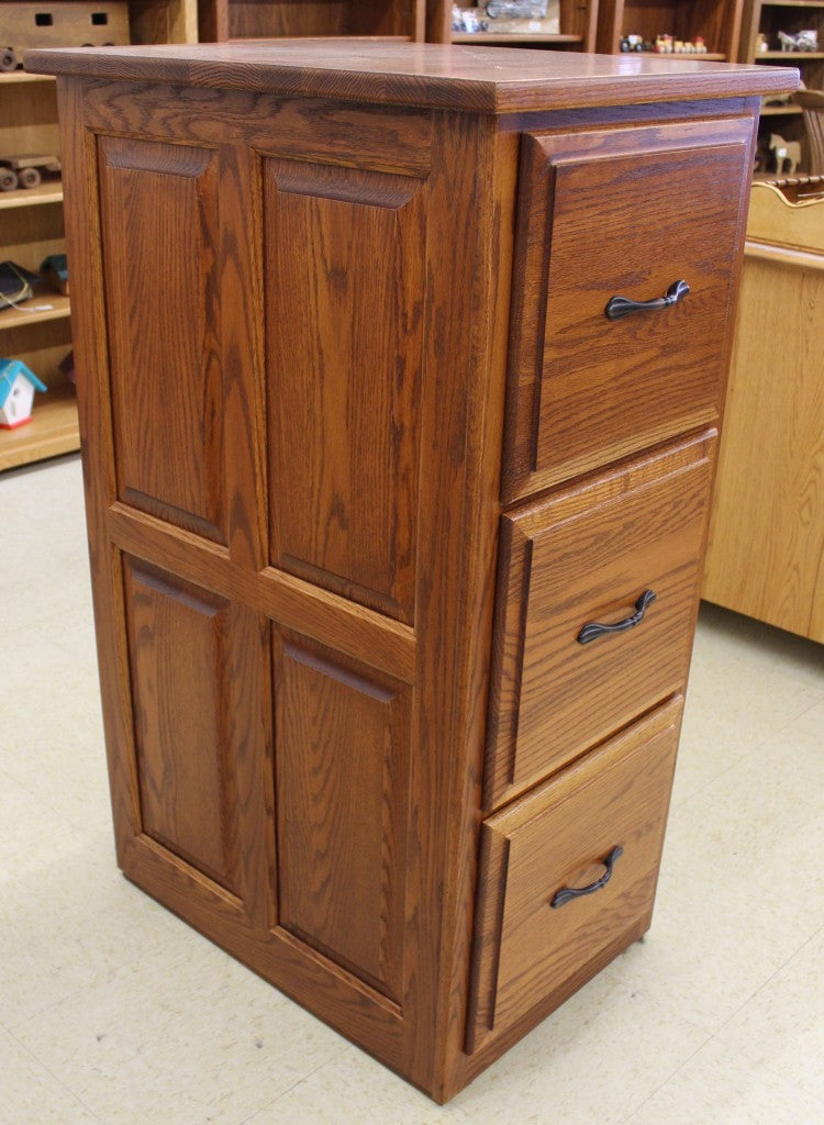 3 Drawer Raised Panel File Cabinet