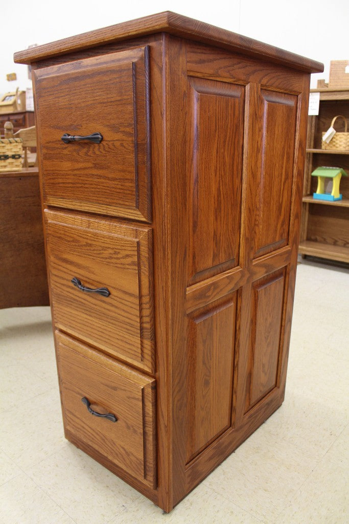 3 Drawer Raised Panel File Cabinet
