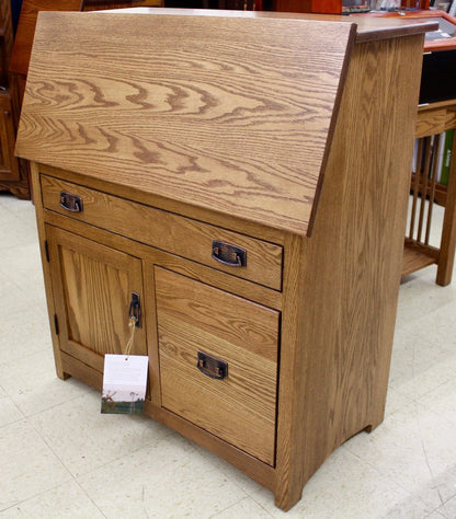 Mission Large Secretary Desk with File Drawer