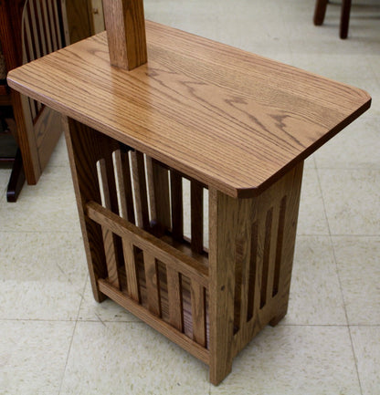 Mission Magazine Lamp Table with Shade