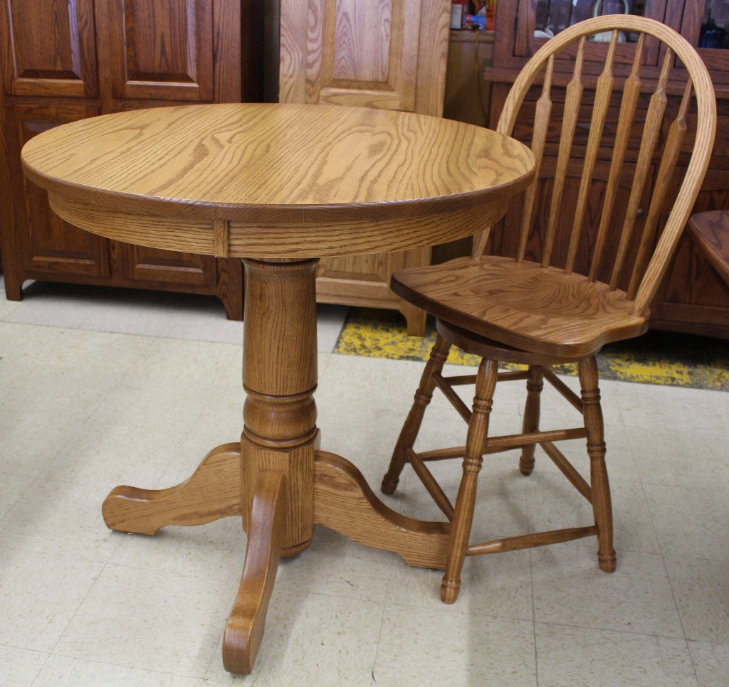 36" Round Single Pedestal Pub Table