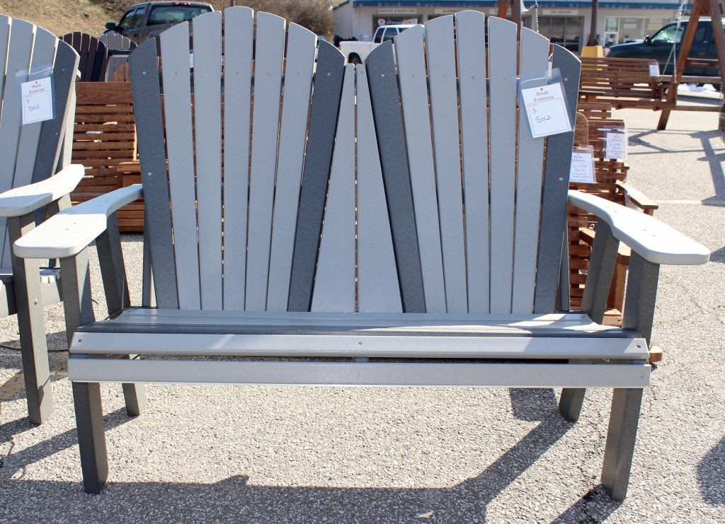 Poly 4′ Adirondack Love Seat Bench