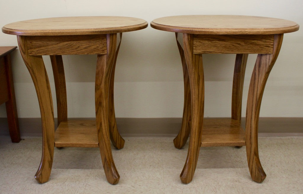 Curved Leg End Table