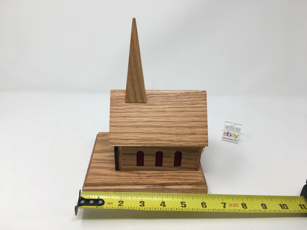 Wooden Church House Music Boxes