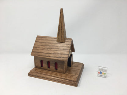 Wooden Church House Music Boxes