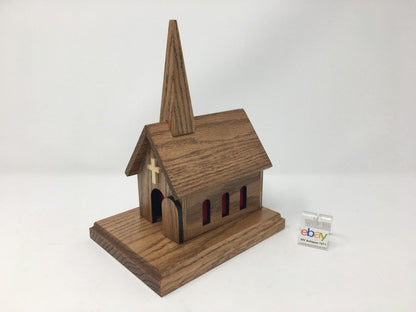 Wooden Church House Music Boxes