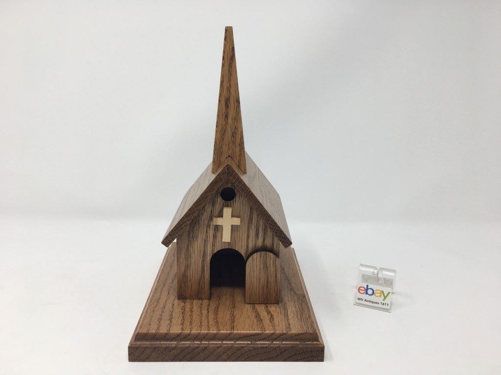 Wooden Church House Music Boxes