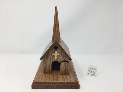 Wooden Church House Music Boxes