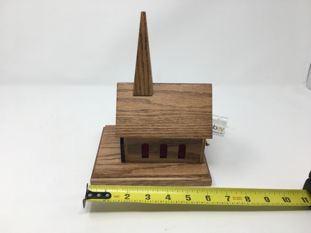 Wooden Church House Music Boxes