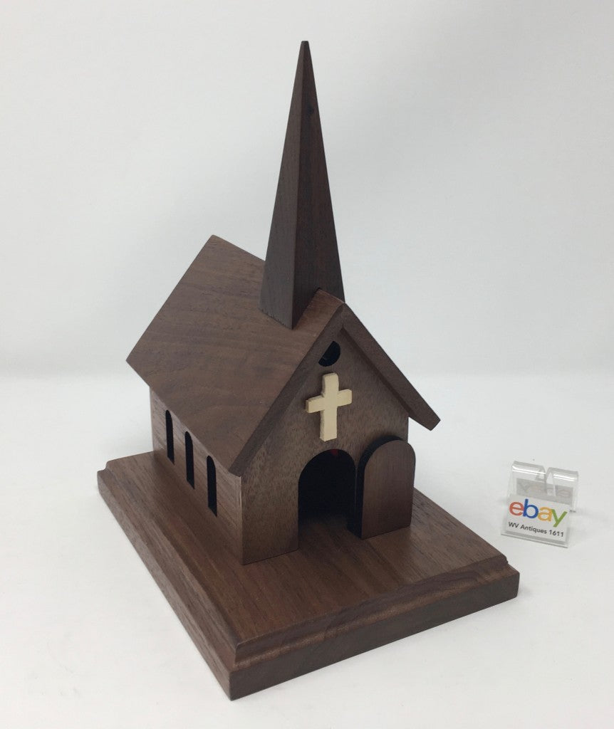 Wooden Church House Music Boxes