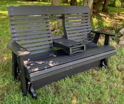 Poly Deluxe 5′ High Back Glider with Fold Down