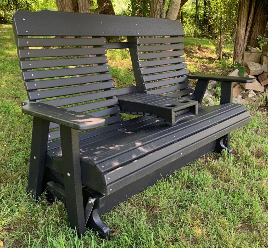 Poly Deluxe 5′ High Back Glider with Fold Down