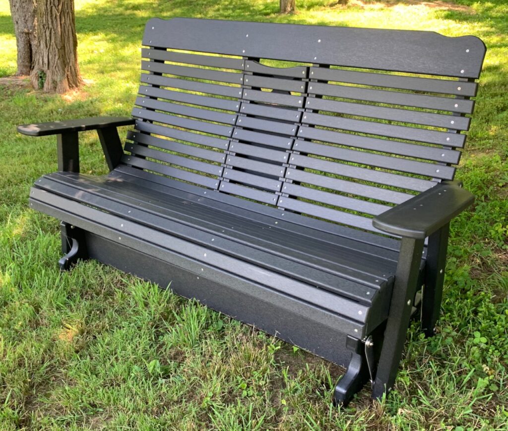 Poly Deluxe 5′ High Back Glider with Fold Down