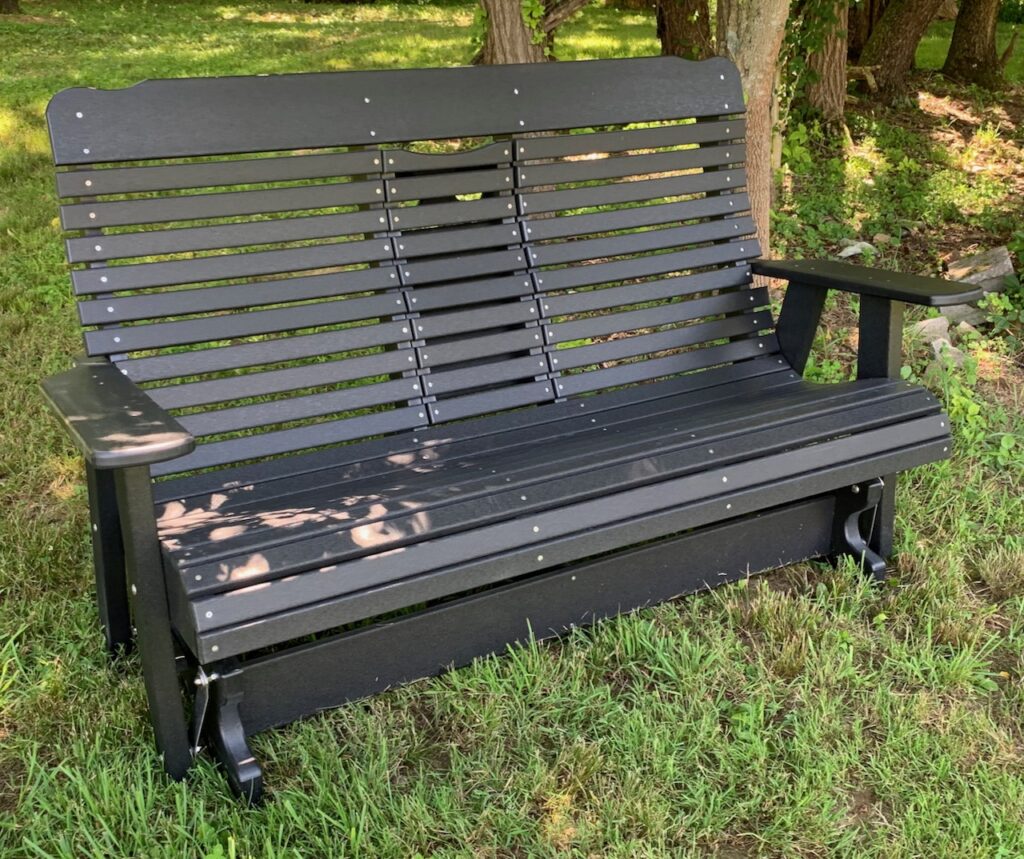 Poly Deluxe 5′ High Back Glider with Fold Down