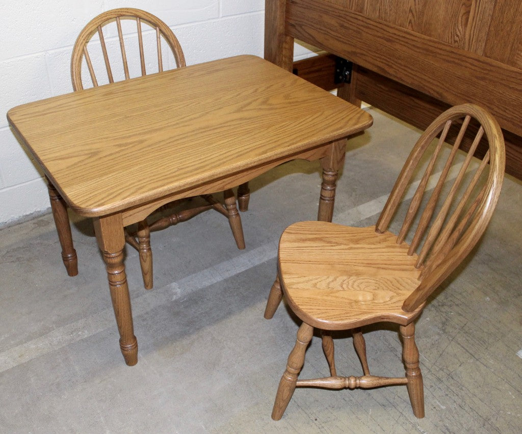 Deluxe Child’s Table with Two Bow Back Child's Chairs