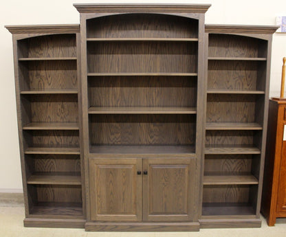 6 1/2′ Deluxe Traditional 3-Piece Bookcase Wall Unit [83 1/2″ Wide]