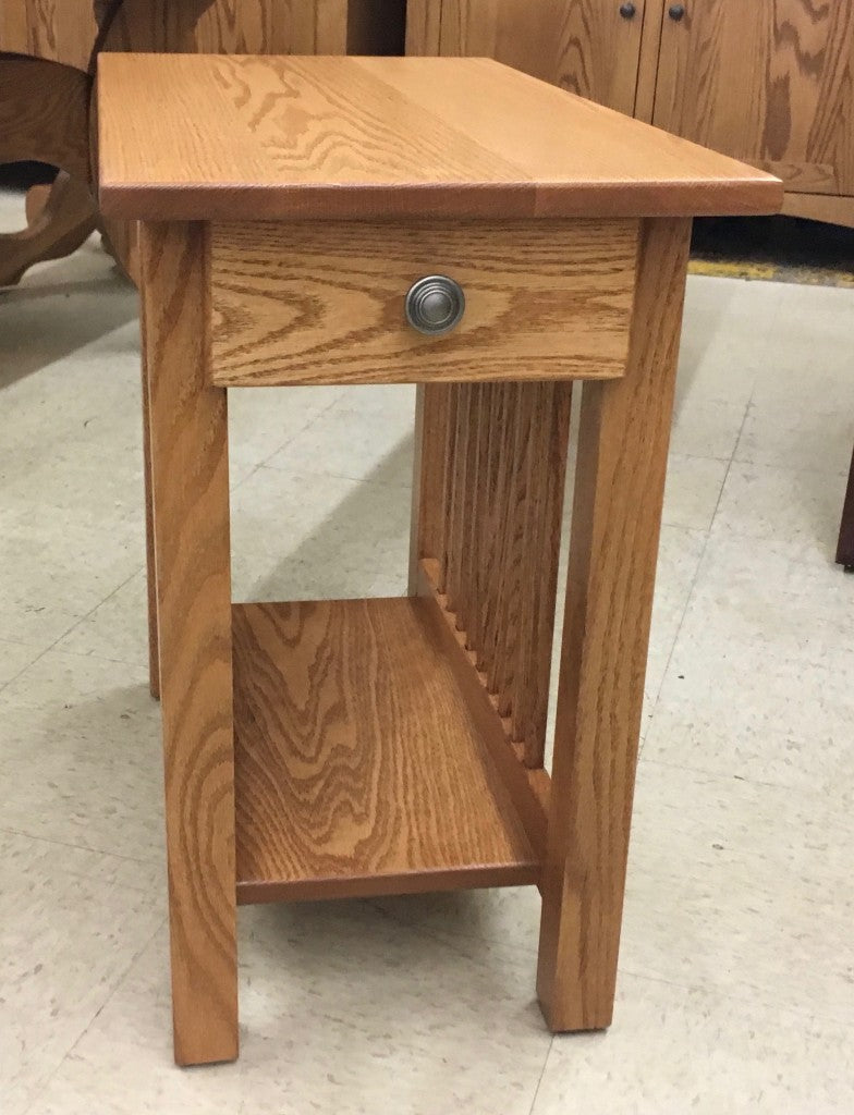 Mission Chair Side Table with Drawer