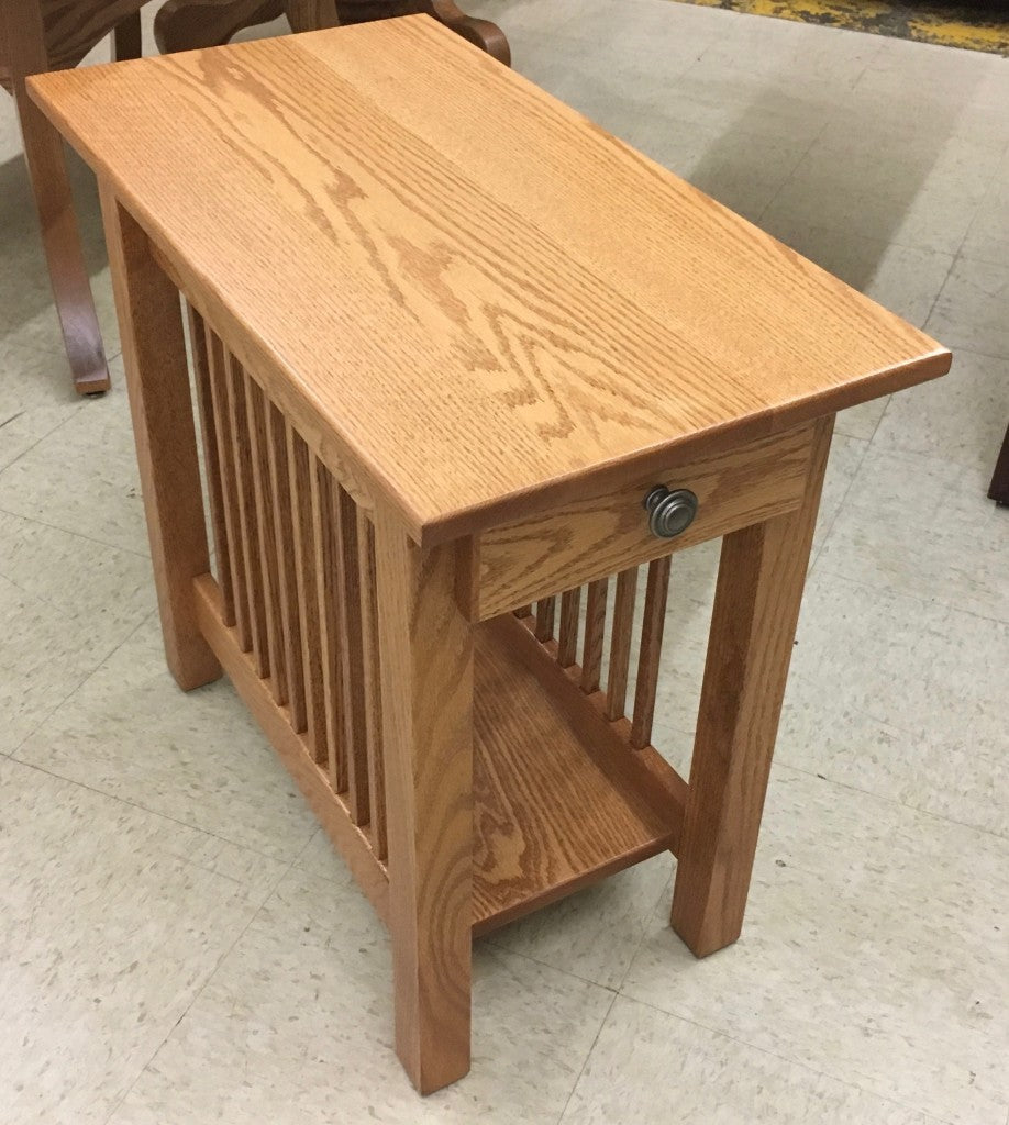 Mission Chair Side Table with Drawer
