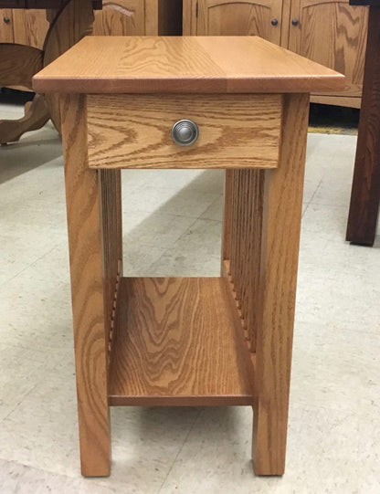 Mission Chair Side Table with Drawer