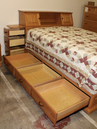Space Saver Bookcase Pedestal Bed
