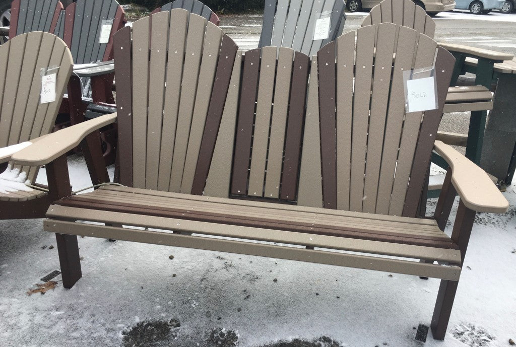 Poly 5′ Adirondack Bench With Fold Down