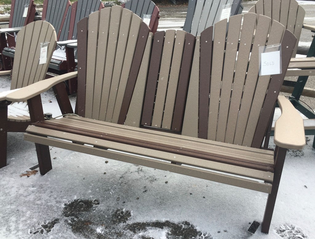 Poly 5′ Adirondack Bench With Fold Down