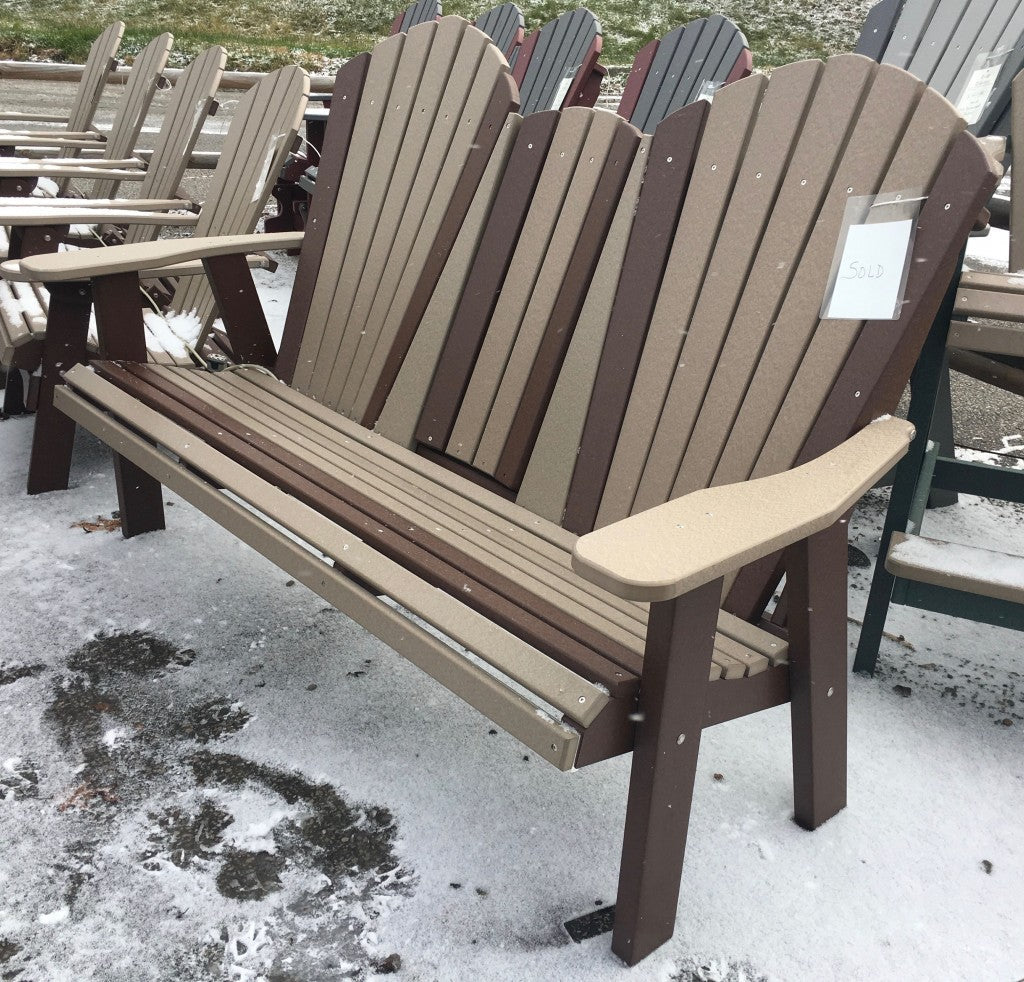 Poly 5′ Adirondack Bench With Fold Down