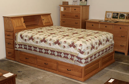 Space Saver Bookcase Pedestal Bed