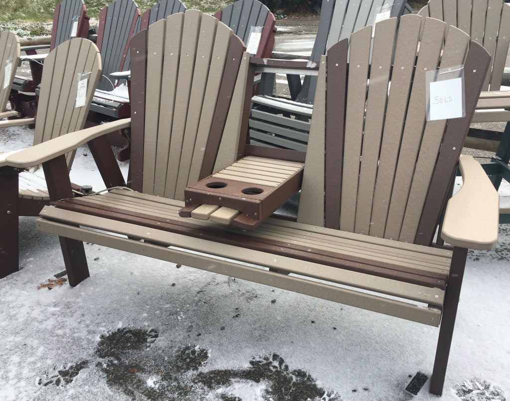 Poly 5′ Adirondack Bench With Fold Down