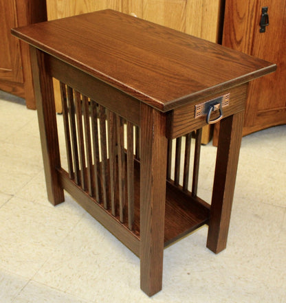 Mission Chair Side Table with Drawer
