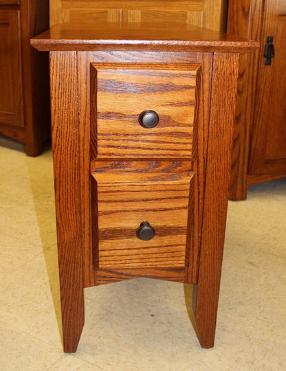 Danville Two Drawer Chair Side Table