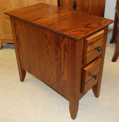 Danville Two Drawer Chair Side Table