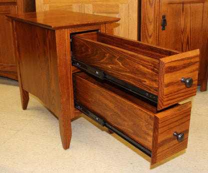 Danville Two Drawer Chair Side Table