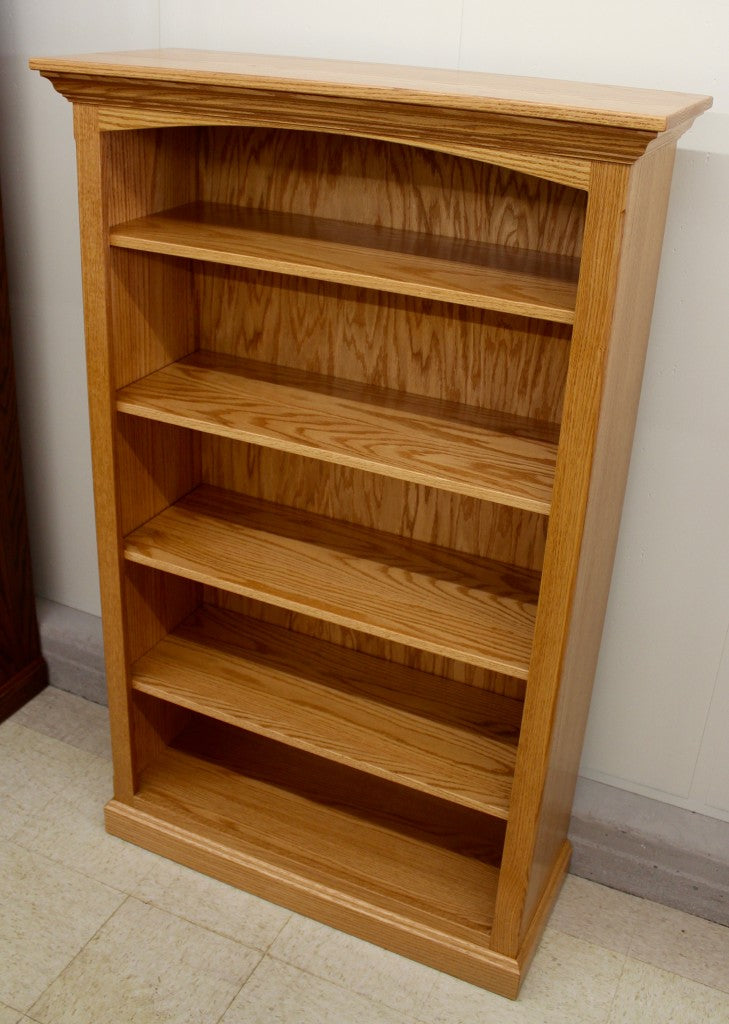 5′ Deluxe Traditional Bookcase [37 1/2″ Wide]