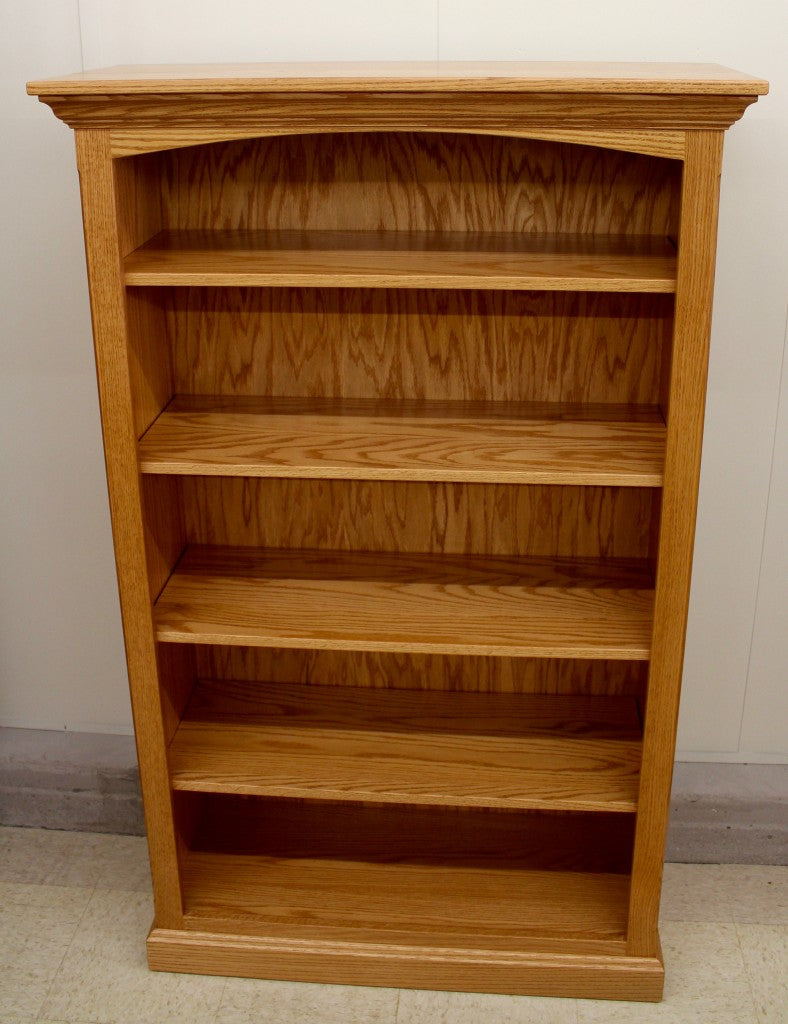 5′ Deluxe Traditional Bookcase [37 1/2″ Wide]