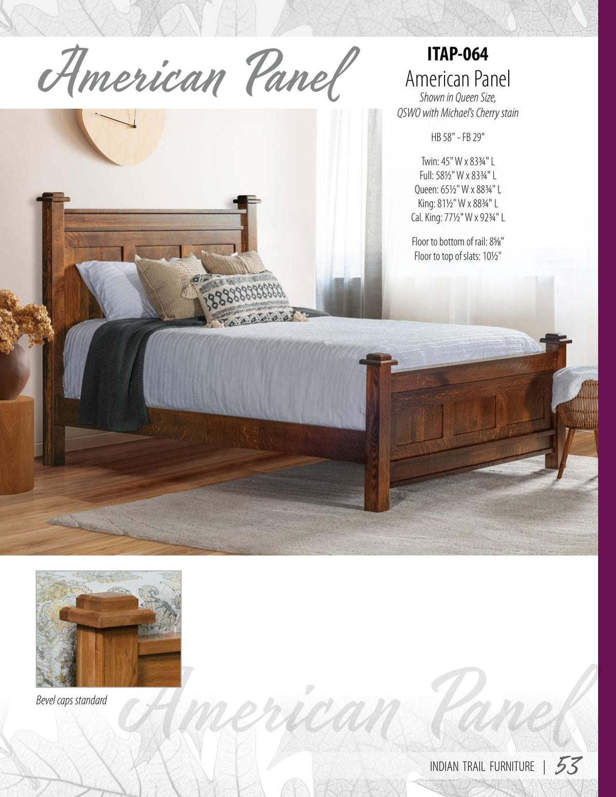 American Panel Bed