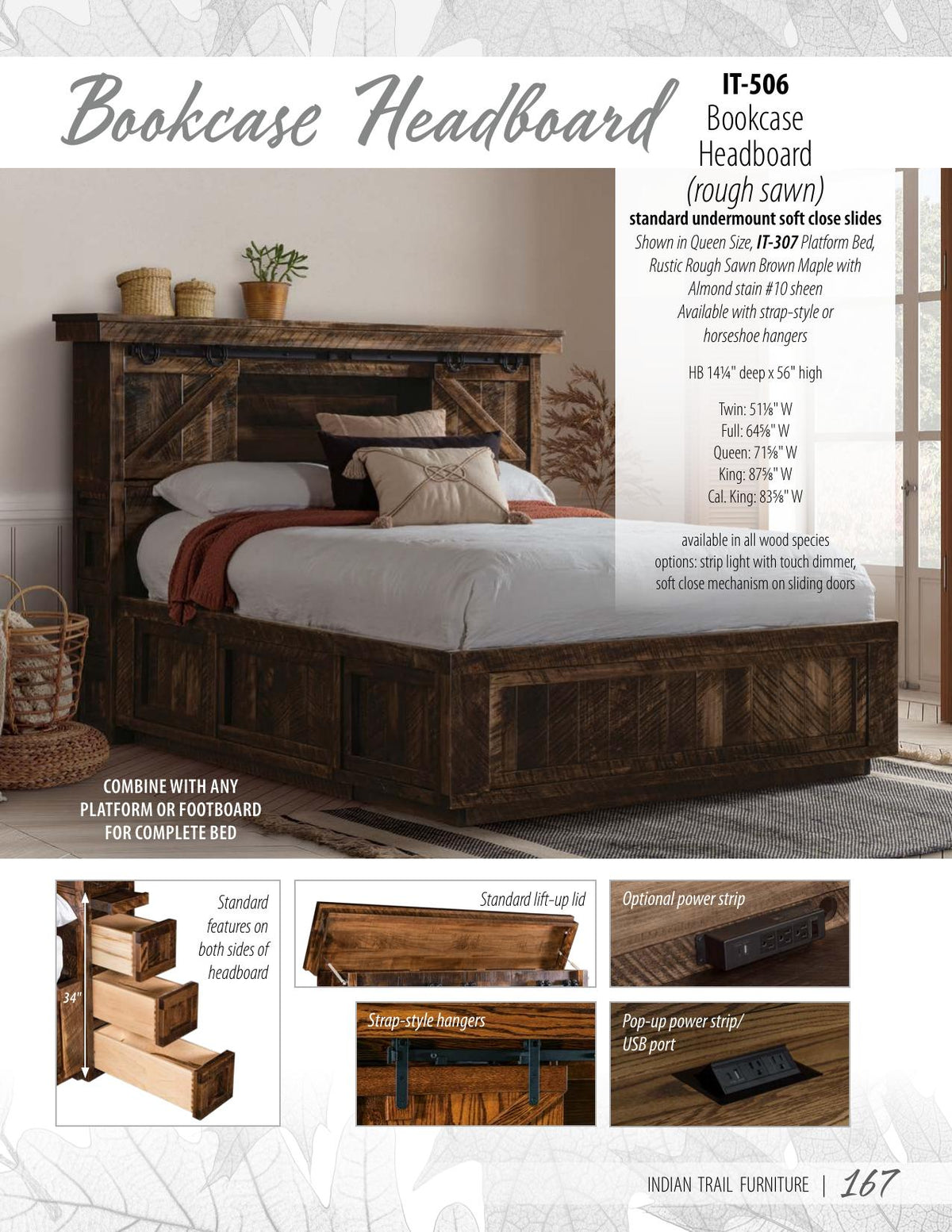 Bookcase Headboard w/ Low Footboard
