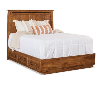 Platform Bed - 14" High, Overlay Drawers