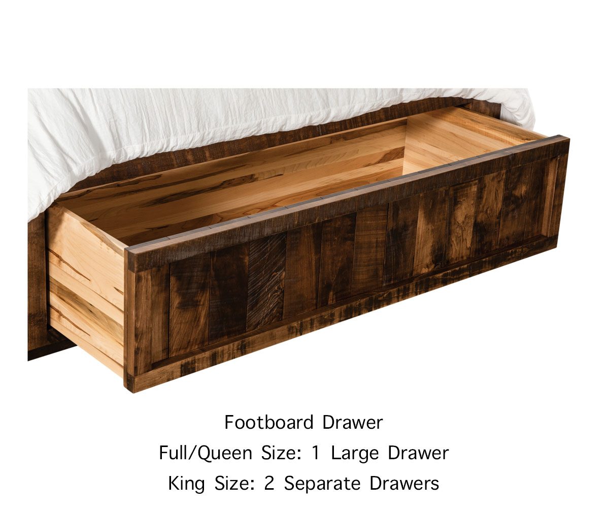 Platform Bed - 14" High, Overlay Drawers