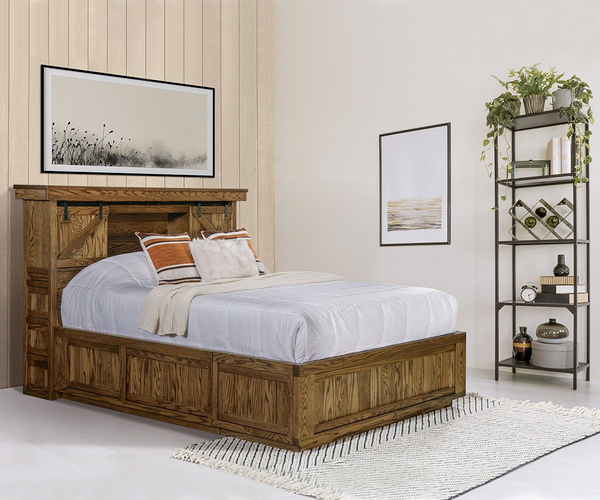 Bookcase Headboard w/ Low Footboard