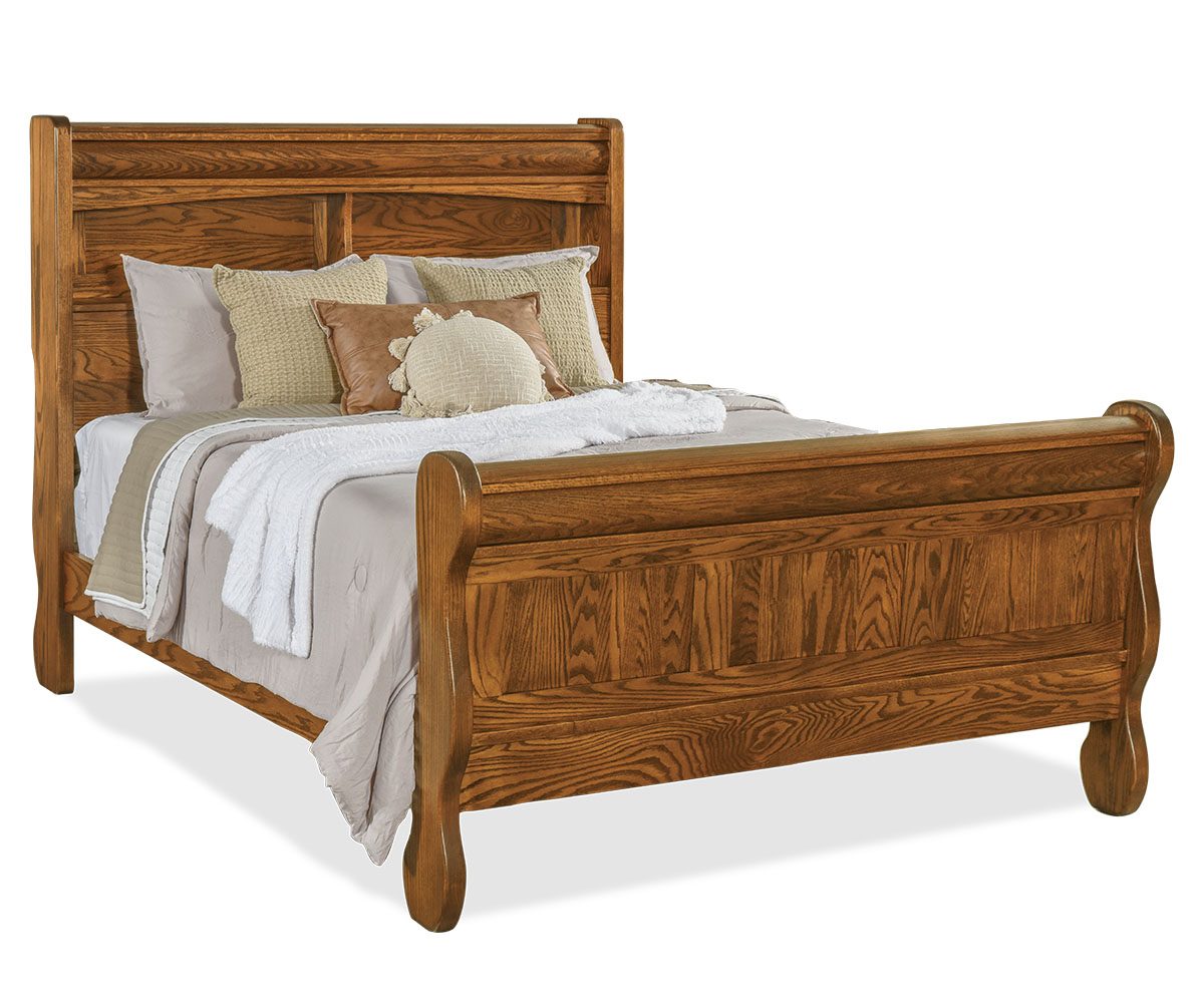 Old Classic Sleigh Bookcase Bed